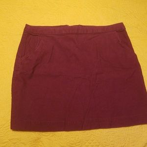 Maroon mini skirt